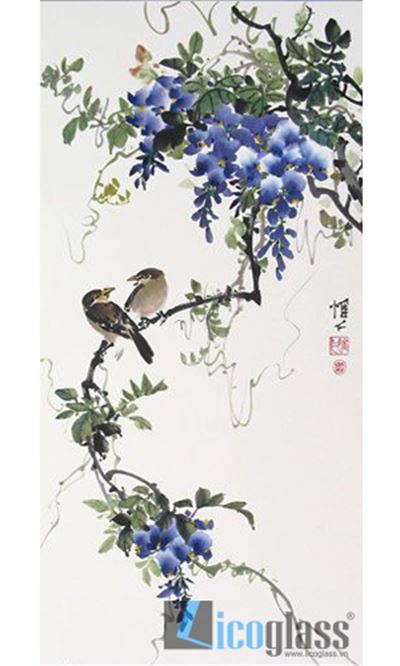 TRANH KÍNH HOA KHỔ ĐỨNG 01