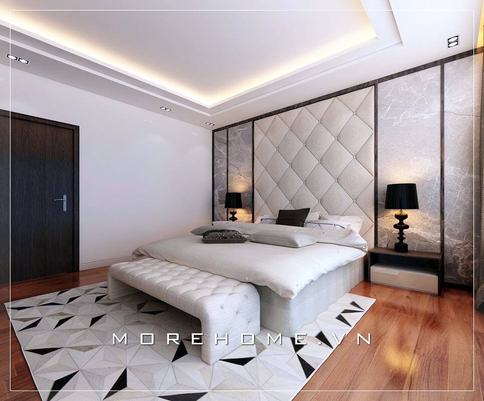 Giường ngủ biệt thự hiện đại
