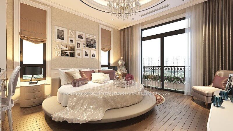 Thiết kế giường ngủ cách điệu, lạ mắt mang lại sự sang trọng, tinh tế mà không kém phần tiện nghi cho gia chủ