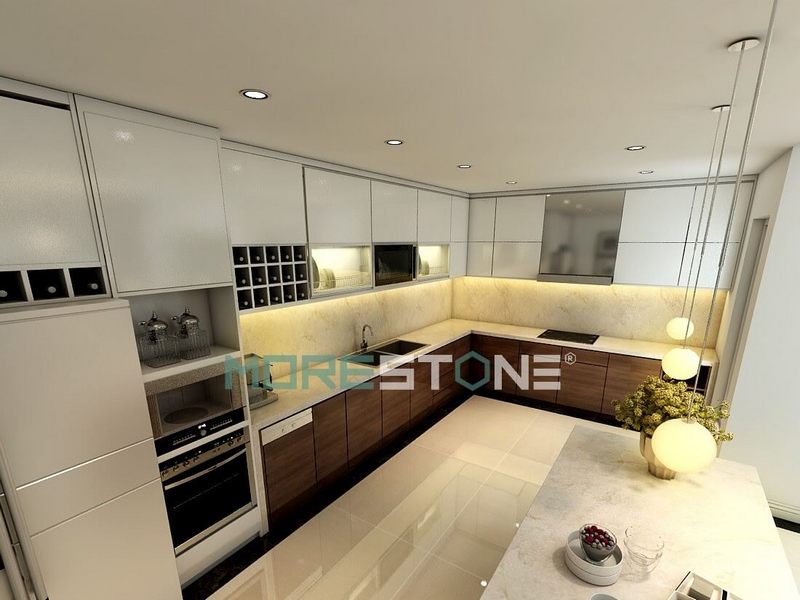 đang được ưa chuộng.
Đá mặt bếp và ốp tường bằng đá nhân tạo Solid Surface Himacs của LG Hàn Quốc đang được ưa chuộng vì nó có khả năng chống thấm hoàn toàn.